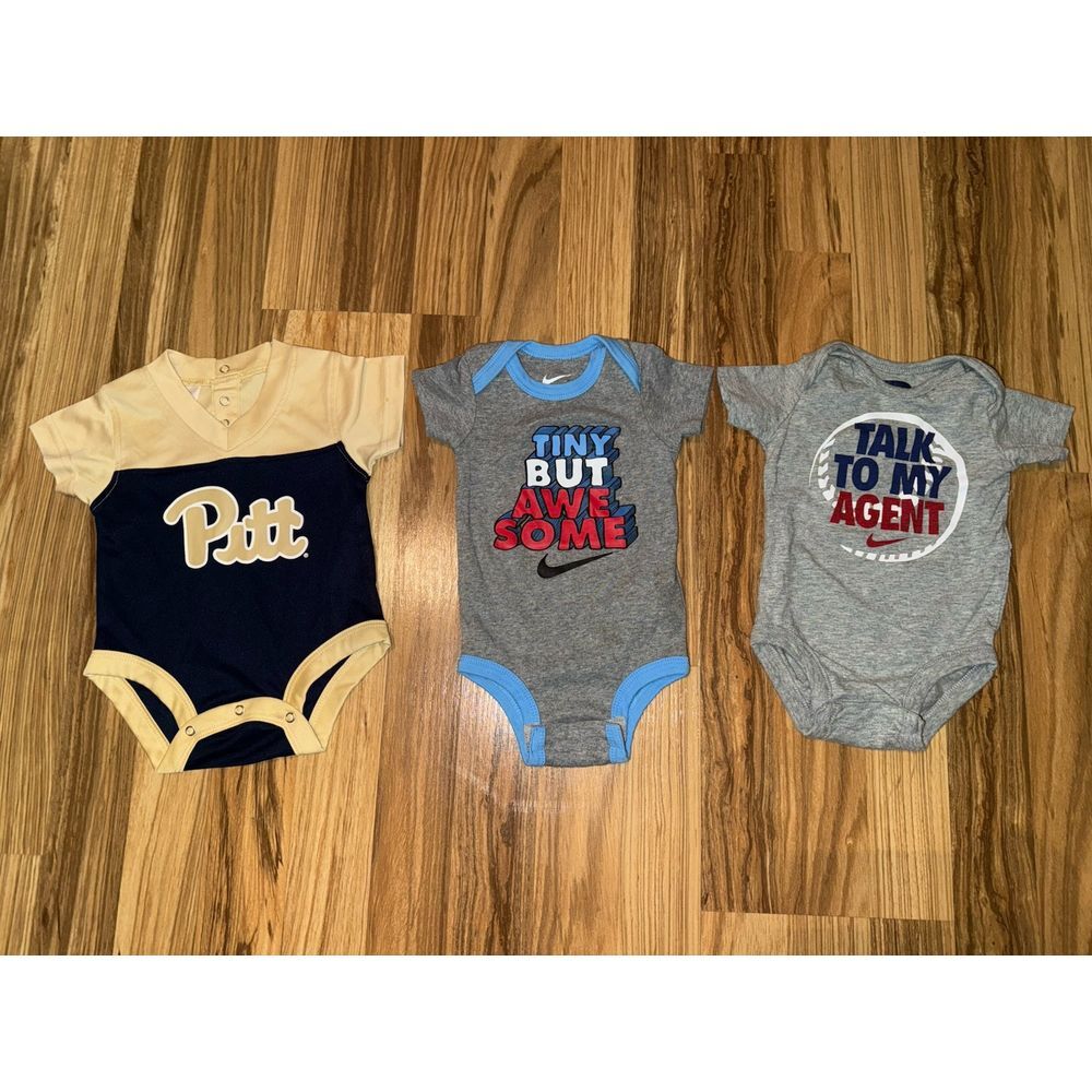 Nike Pitt Boys Bodysuit Lot 0/3 Months 0/6 Months